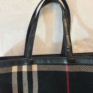 Burberry Red and Black Interior Bag